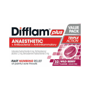 Cough And Cold: DIFFLAM Loz Plus Anaest Wild Bry 32s