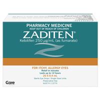 Zaditen Eye Drop Preservative Free SDU 0.4ml 20pk