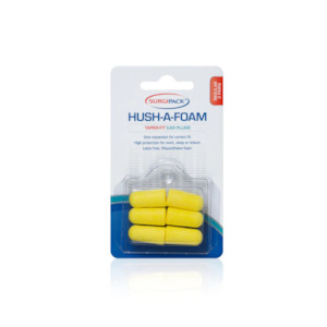 Surgi Pack Ear Plugs HushAFoam Taper Regular
