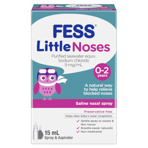 Pregnancy And Baby: Fess Little Noses Saline Spray 15mL with Aspirator