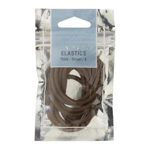 Hair Care: MAE 40-2200BR Elastic Thick Brown Hair Ties 8