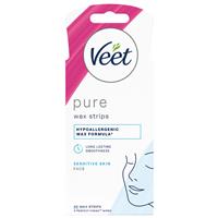VEET Pure Cold Wax Strips Face 20s