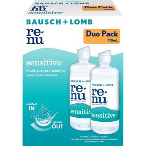 Bausch + Lomb Sensitive Multi Purpose Solution Duo Pack 2x 355ml