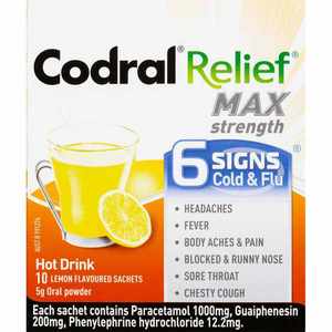 Codral: Codral Cold & Flu + Mucus Cough Max Strength Sachets 10s