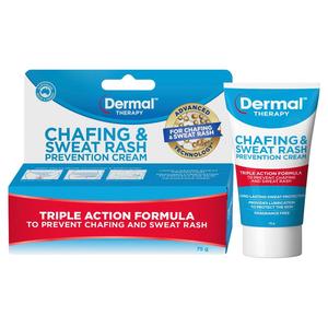 Dermal Therapy: Dermal Therapy Chafing & Sweat Rash Prevention Cream 75g