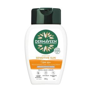 DermaVeen Sensitive Sun SPF50+ Moisturising Face & Body Sunscreen 250g