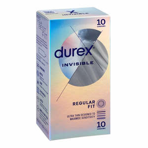 Durex: Durex Condoms Invisible Regular Fit 10pk