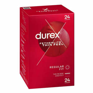 Durex: Durex Condoms Fetherlite Thin Feel Regular Fit 24pk