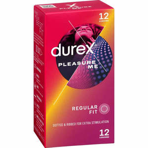 Durex Condoms Pleasure Me Regular Fit 12pk