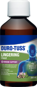 Duro-Tuss Lingering Chest Liquid + Immune Support 200ml