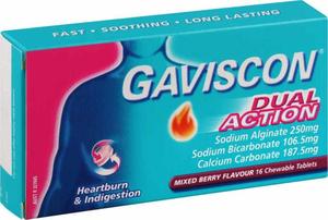 Gaviscon Dual Action Mixed Berry Tablets 16s