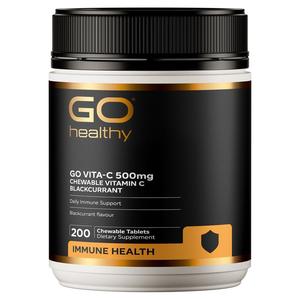 GO Healthy GO Vita-C 500mg Blackcurrant Chewable Tablets 200s