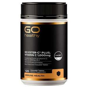 GO Healthy GO Ester-C Plus 1000mg Berry Chewable Tablets 120s