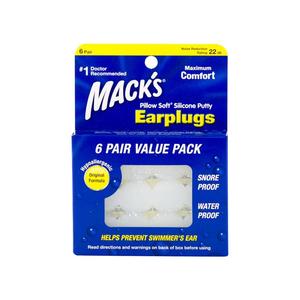 Macks: Macks Silicone Ear Plugs 6 pack