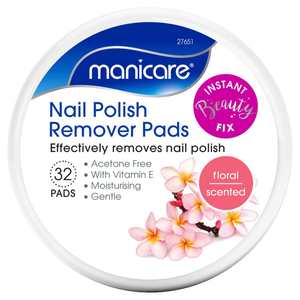Manicare: Manicare Nail Polish Remover Pads Floral 32pk