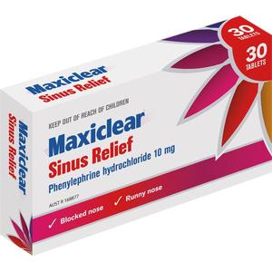Maxiclear: Maxiclear Sinus Relief Tablets 30s