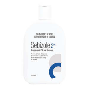 Bath Shower Body Cleansers Wash: Sebizole Anti-Dandruff Shampoo 2% 200ml