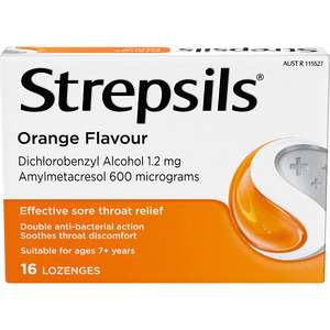 Strepsils Lozenge Orange 16pk