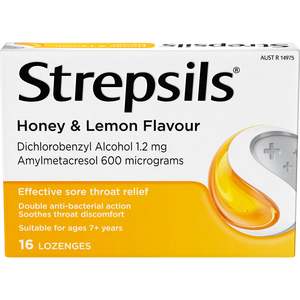 Strepsils Lozenge Honey/Lemon 16s