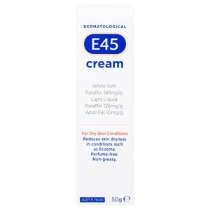 Dry Skin Treatments: E45 Moisturising Cream for Dry Skin & Eczema 50g
