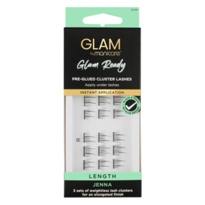 Glam by Manicare Glam Ready Pre-Glued Cluster Lashes Length - Jenna