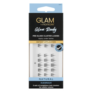 Glam by Manicare Glam Ready Pre-Glued Cluster Lashes Natural - Hannah