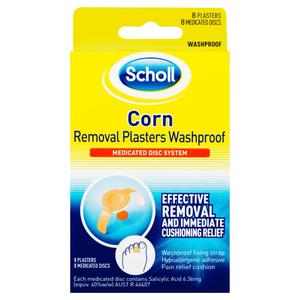 Foot Care Plasters Pads: Scholl Corn Removal Plasters Washproof 8pk