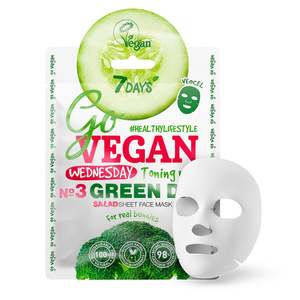 Masks Peels: 7Days Go Vegan Wednesday Salad Face Mask 25g