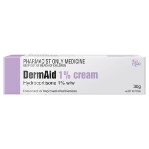 Medicated Treatments: DermAid 1% Cream 30g (Pharmacist Only Medicine)