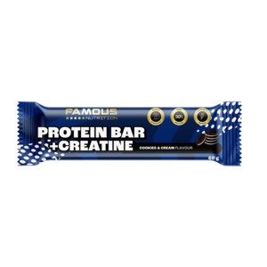 Famous Nutrition Creatine Protein Bar Cookies & Cream 60g