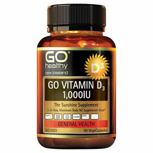 GO Healthy GO Vitamin D3 1000IU VegeCapsules 90s