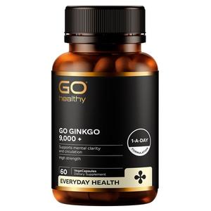 Brain Circulation: GO Healthy GO Ginkgo 9000 + VegeCapsules 60s