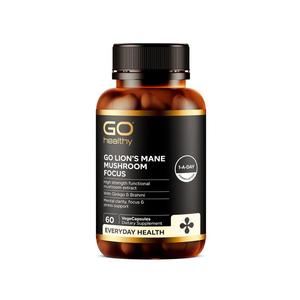 Brain Circulation: GO Healthy GO Lions Mane Mushroom Focus VegeCapsules 60s