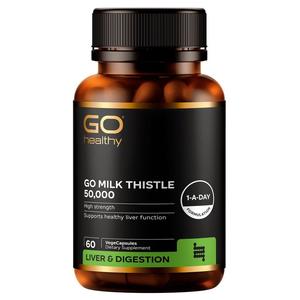 Detox Antioxidants: GO Healthy GO Milk Thistle 50,000 VegeCapsules 60s