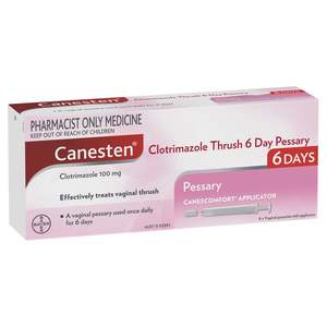 Canesten 6 Day Vaginal Pess 100mg (Pharmacist Only Medicine)