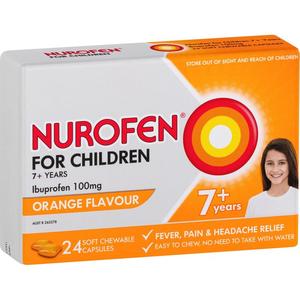 Nurofen FOR CHILDRN 7+YRS CHWBLE TABS 24s