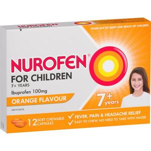 Pain Relief: Nurofen For Children 7+ Years Chewable Orange 12s