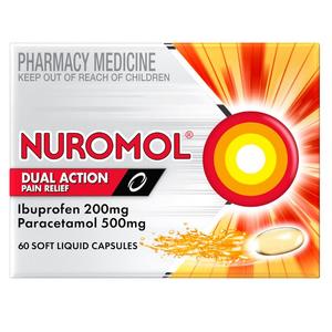 Nuromol Dual Action Liquid Capsules 60s