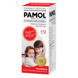Pamol All Ages Liquid Strawberry 100ml