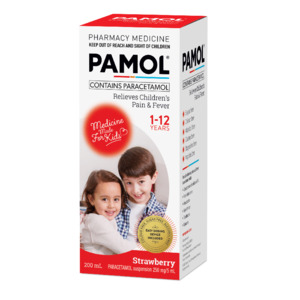 Pamol All Ages Liquid Strawberry 200ml