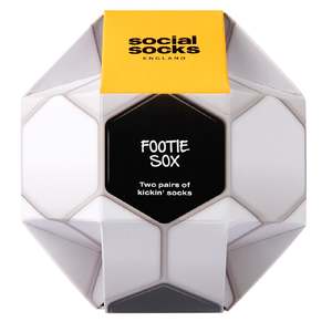 Gifts For Him: Social Socks England Footie Sox Socks 7-11 2pr