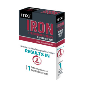 Test Kits: MX Ferritin (Iron) Deficiency Rapid Home Test - Single 1pk