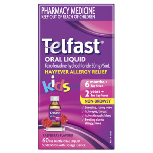 Telfast Oral Liquid Kids Raspberry 60ml