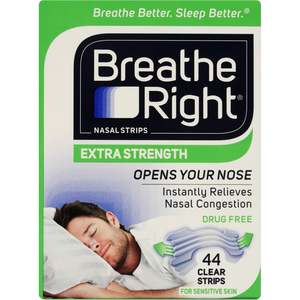 Breathe Right Nasal Strips Extra Strength Clear 44s