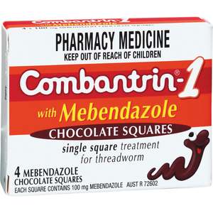 Medicines Digestive Health: Combantrin Chocolate Squares 4's