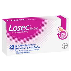 Medicines Digestive Health: Losec Extra Tablets 20mg 28s
