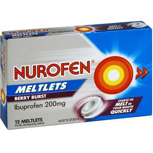 Pain Relief: Nurofen Meltlets Berry Burst 200mg 12s