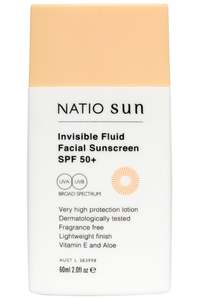 Sun Protection Tanning Sun Protection: Natio Invisible Fluid Sunscreen SPF50 60ml