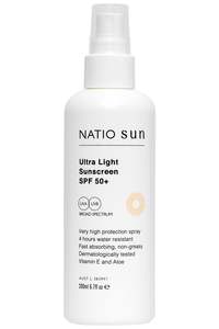 Sun Protection Tanning Sun Protection: Natio Ultra Light Spray Sunscreen SPF50 200ml
