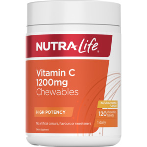 Weight Vitamins: Nutra-Life Vitamin C 1-A-Day Tablets 1,200mg 120s